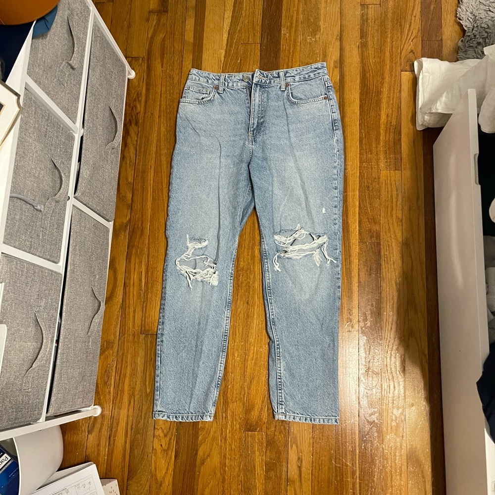 ZARA Straight Leg Light Washed Jeans